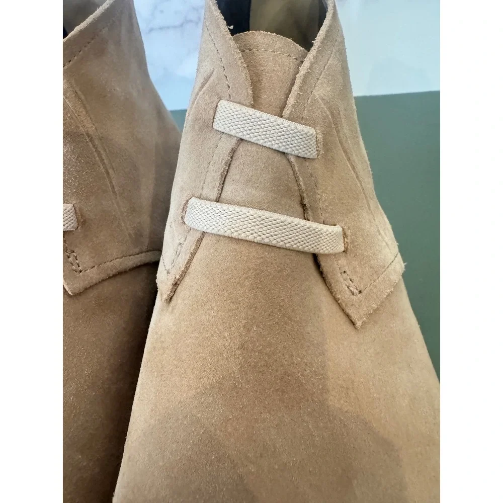 Cole Haan Mens Tan Suede Chukka Desert Boots Size 10.5 C Beige Lace Up Shoes
